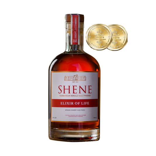 Shene Elixir of Life Tasmanian Single Malt Whisky, 49% ABV